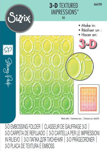 Sizzix - 3D Prägefolder "Cosmopolitan, Golden Rings" Embossing Folder Design by Stacey Park