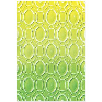 Sizzix - 3D Prägefolder "Cosmopolitan, Golden Rings" Embossing Folder Design by Stacey Park