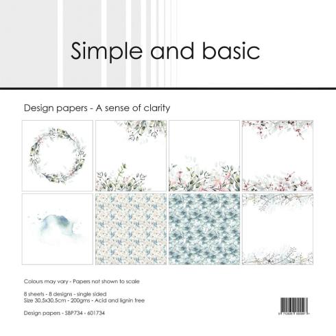 Simple and Basic - Designpapier "A Sense of Clarity" Paper Pack 12x12 Inch - 8 Bogen 