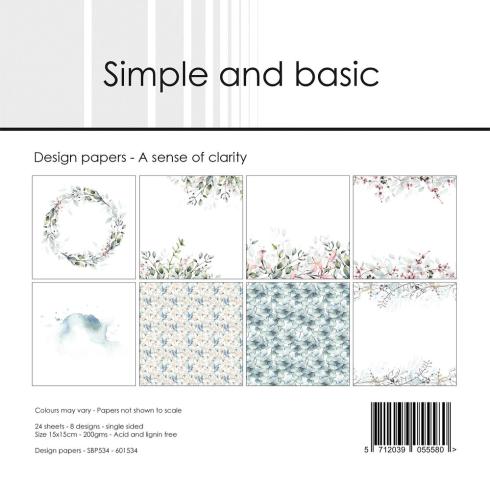 Simple and Basic - Designpapier "A Sense of Clarity" Paper Pack 6x6 Inch - 24 Bogen 