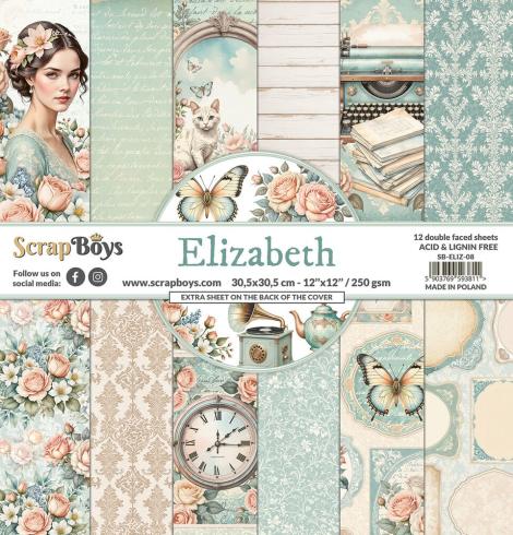 ScrapBoys - Designpapier "Elizabeth" Paper Pack 12x12 Inch - 12 Bogen