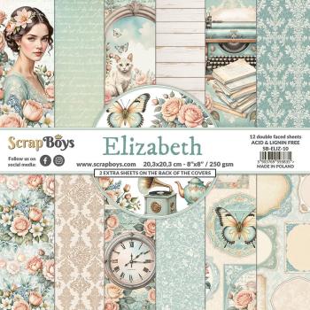 ScrapBoys - Designpapier "Elizabeth" Paper Pack 8x8 Inch - 12 Bogen