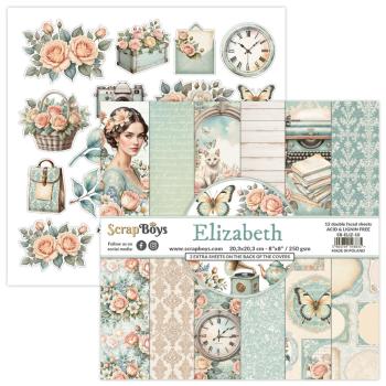 ScrapBoys - Designpapier "Elizabeth" Paper Pack 8x8 Inch - 12 Bogen