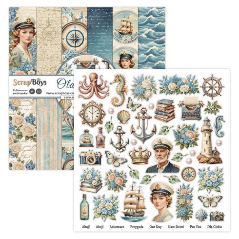 ScrapBoys - Designpapier "Old Marina" Paper Pack 12x12 Inch - 12 Bogen