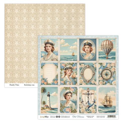 ScrapBoys - Designpapier "Old Marina" Paper Pack 12x12 Inch - 12 Bogen