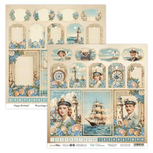 ScrapBoys - Designpapier "Old Marina" Paper Pack 12x12 Inch - 12 Bogen