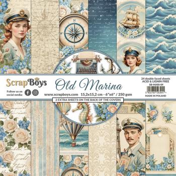 ScrapBoys - Designpapier "Old Marina" Paper Pack 6x6 Inch - 24 Bogen