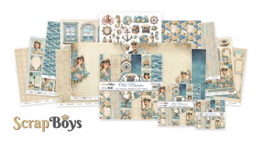 ScrapBoys - Designpapier "Old Marina" Paper Pack 8x8 Inch - 12 Bogen