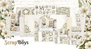 ScrapBoys - Designpapier "Romantic Garden" Paper Pack 6x6 Inch - 24 Bogen