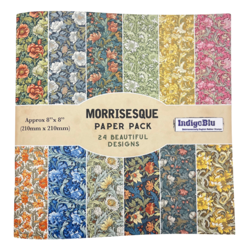 IndigoBlu - Designpapier "Morrisesque" Paper Pack 8x8 Inch - 24 Bogen