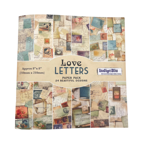 IndigoBlu - Designpapier "Love Letters" Paper Pack 8x8 Inch - 24 Bogen