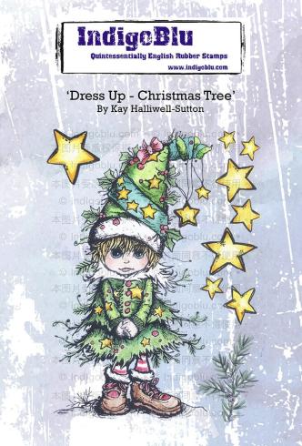 IndigoBlu - Gummistempel Set "Dress Up Christmas Tree" A6 Rubber Stamp