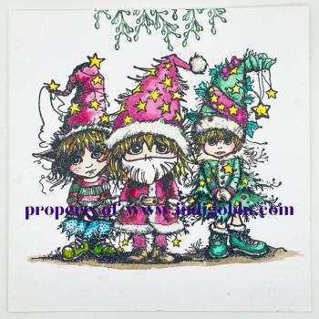 IndigoBlu - Gummistempel Set "Dress Up Christmas Tree" A6 Rubber Stamp