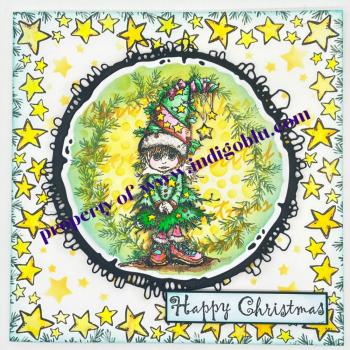 IndigoBlu - Gummistempel Set "Dress Up Christmas Tree" A6 Rubber Stamp