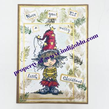 IndigoBlu - Gummistempel Set "Dress Up Elf" A6 Rubber Stamp