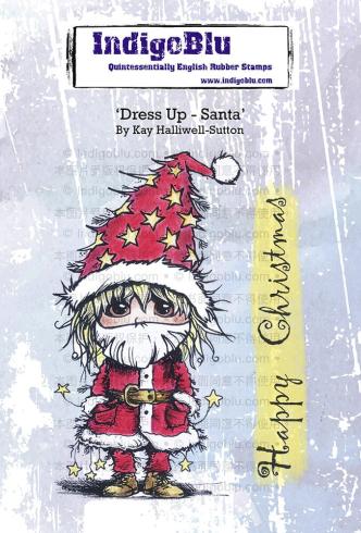 IndigoBlu - Gummistempel Set "Dress Up Santa" A6 Rubber Stamp