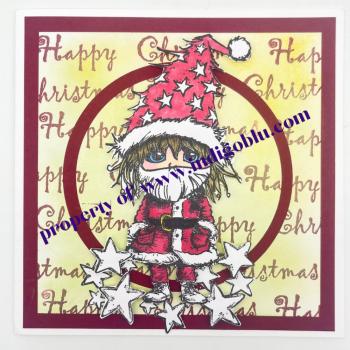 IndigoBlu - Gummistempel Set "Dress Up Santa" A6 Rubber Stamp