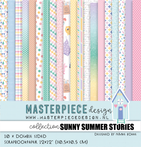Masterpiece Design - Designpapier "Sunny Summer Stories" Paper Pack 12x12 Inch - 10 Bogen