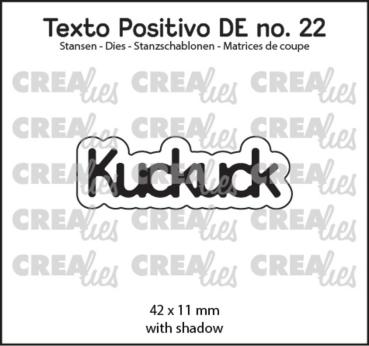 Crealies - Stanzschablone "Kuckuck" Texto Positivo Dies