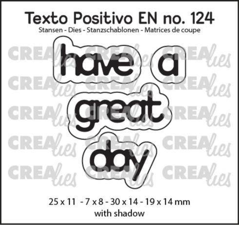 Crealies - Stanzschablone "Have A Great Day" Texto Positivo Dies