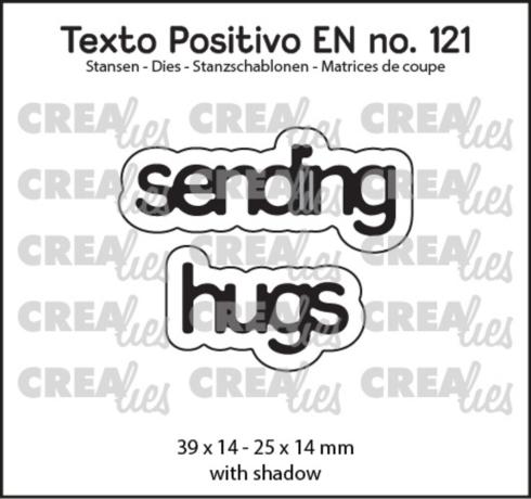 Crealies - Stanzschablone "Sending Hugs" Texto Positivo Dies