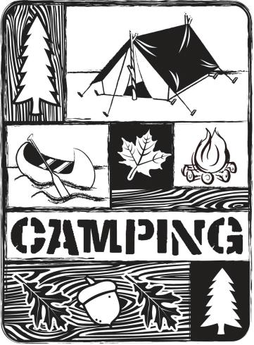 Vaessen Creative - Prägefolder "Camping" Embossingfolder