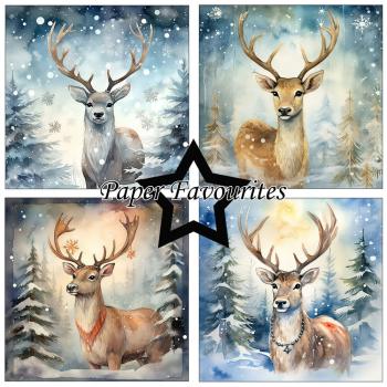 Paper Favourites - Designpapier "Christmas Stag" Paper Pack 12x12 Inch 8 Bogen