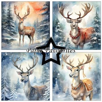 Paper Favourites - Designpapier "Christmas Stag" Paper Pack 12x12 Inch 8 Bogen