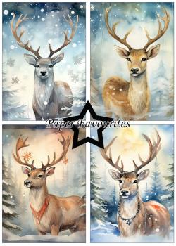 Paper Favourites - Designpapier "Christmas Stag" Paper Pack A5 - 24 Bogen