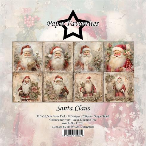 Paper Favourites - Designpapier "Santa Claus" Paper Pack 12x12 Inch 8 Bogen