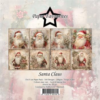 Paper Favourites - Designpapier "Santa Claus" Paper Pack 6x6 Inch - 24 Bogen