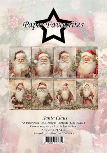 Paper Favourites - Designpapier "Santa Claus" Paper Pack A5 - 24 Bogen