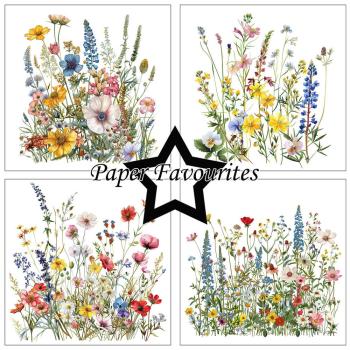 Paper Favourites - Designpapier "Wild Flowers" Paper Pack 6x6 Inch - 24 Bogen