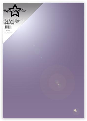 Paper Favourites - Spiegelkarton "Light Purple" Mirror Card Matte A4 - 5 Bogen