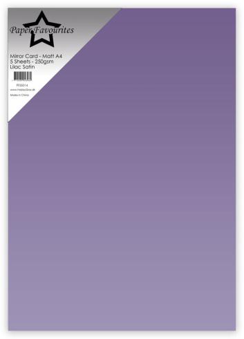 Paper Favourites - Spiegelkarton "Lilac Satin" Mirror Card Matte A4 - 5 Bogen