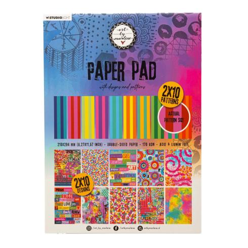 Studio Light - Designpapier "Designs and patterns" Paper Pack  21x29,7cm Design by Art by Marlene- 20 Bogen