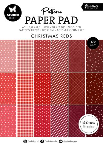 Studio Light - Designpapier "Christmas Reds" Paper Pad A5 - 36 Bogen