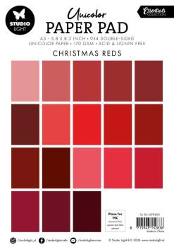 Studio Light - Cardstock "Christmas Reds" Unicolor Paper Pad A5 - 36 Bogen