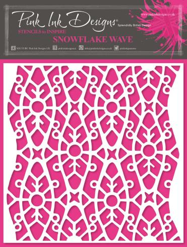 Pink Ink Designs - Schablone "Snowflake Wave" Stencil
