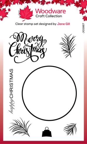 Woodware - Stempelset "Paintable Baubles Big Circle" Clear Stamps Design by Jane Gill