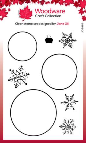 Woodware - Stempelset "Paintable Baubles Circles" Clear Stamps Design by Jane Gill