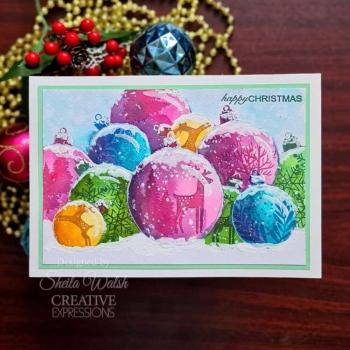 Woodware - Stempelset "Paintable Baubles Leafy Fillers" Clear Stamps Design by Jane Gill