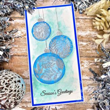 Woodware - Stempelset "Paintable Baubles Leafy Fillers" Clear Stamps Design by Jane Gill