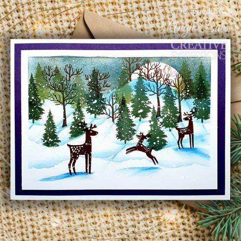 Woodware - Stempelset "Paintable Baubles Reindeer Fillers" Clear Stamps Design by Jane Gill