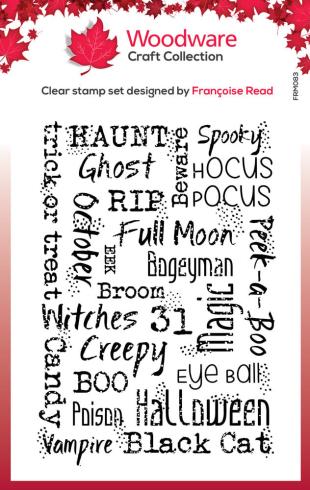 Woodware - Stempel "Mini Halloween Background" Clear Stamps Design by Francoise Read