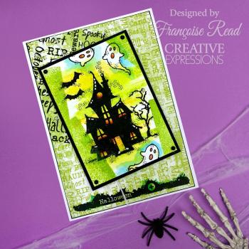 Woodware - Stempel "Mini Halloween Background" Clear Stamps Design by Francoise Read