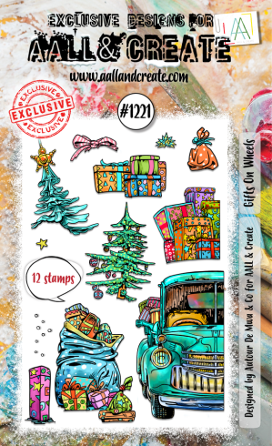 AALL and Create - Stempelset A6 "Gifts On Wheels" Clear Stamps
