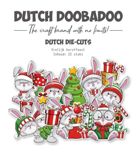 Dutch Doobadoo - Stanzteile "Vrolijk Kerstfeest" Die Cuts