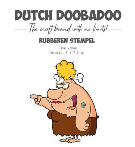 Dutch Doobadoo - Gummistempel "Cave Woman" Rubber Stamp 9x7,5cm