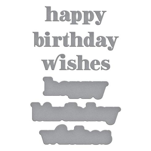 Spellbinders - Stanzschablone "Happy Birthday Wishes" Dies